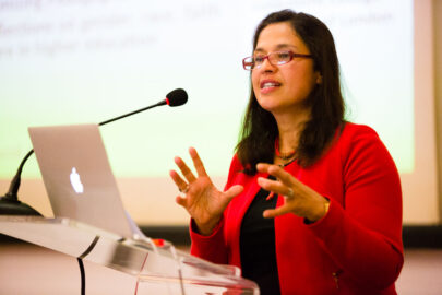 Professor Heidi Safia Mirza from Goldsmiths College, University of London, gives a Keynote Presentation at The European Conference on Education (ECE) in Brighton, UK. Professor Mirza spoke on “Decolonizing Pedagogies: Black Femanist Reflections on Teaching Race, Faith and Culture in Higher Education”, and challenged delegates to explore the radical possibility of transcending the ‘stuck’ institutional discourses of ‘race equality’ and ‘social inclusion’ that dominate higher education.