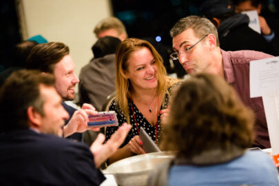 Conference delegates get to know each other at the conference dinner, which offers attendees the chance to sample local cuisine.