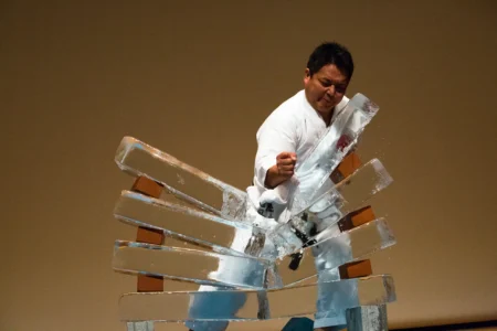 Sensei Hiroshi Nishioka, 5th Degree Black Belt and Master Instructor of Chito-Ryu Karate Do, leads an ice-breaking demonstration on “Power and Empowerment” at The Asian Conference on Education (ACE) in Kobe, Japan. Hiroshi Nishioka Karate Demonstration at ACE Kobe