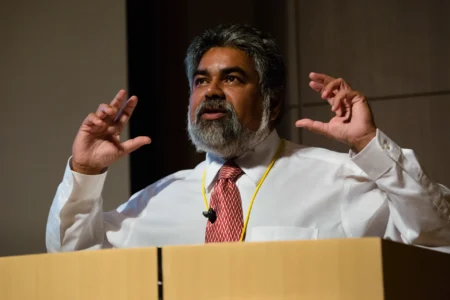 Professor Gaurav Desai of the University of Michigan delivers the Keynote Presentation “Precarious Futures, Precarious Pasts: Migritude and Planetarity” at The Asian Conference on Cultural Studies (ACCS) in Kobe, Japan, examining the figure of the migrant in recent Anglophone fiction from Africa and South Asia. Gaurav Desai Keynote at ACCS Kobe
