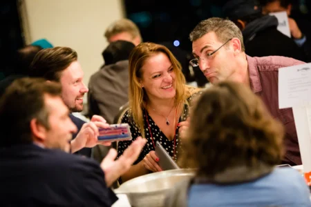 Conference delegates get to know each other over dinner while sampling local cuisine during the conference programme. Conference Dinner and Local Cuisine in Osaka
